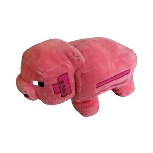Minecraft Pig Plush Stuffed Animal Mojang Mattel Pink 8"